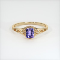 0.80 Ct. Sapphire Ring, 18K Yellow Gold 1