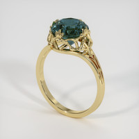 3.43 Ct. Sapphire Ring, 18K Yellow Gold 2