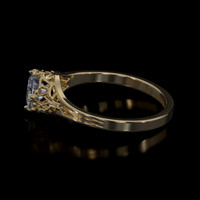 0.84 Ct. White Sapphire Ring, 18K Yellow Gold 4