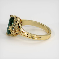 3.55 Ct. Green Sapphire Ring, 18K Yellow Gold 4