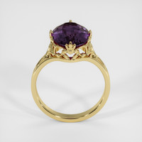4.38 Ct. Purple Sapphire Ring, 18K Yellow Gold 3