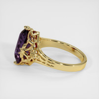 4.38 Ct. Purple Sapphire Ring, 18K Yellow Gold 4