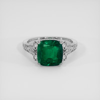 2.58 Ct. Emerald Ring, Platinum 950 1