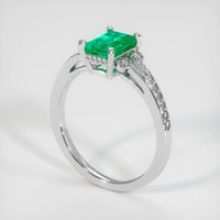 0.93 Ct. Emerald Ring, Platinum 950 2