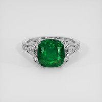 3.69 Ct. Emerald Ring, Platinum 950 1