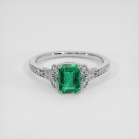 1.14 Ct. Emerald Ring, Platinum 950 1