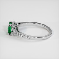0.66 Ct. Emerald Ring, Platinum 950 4