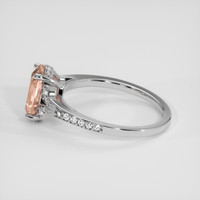 1.23 Ct. Peach Morganite Ring, Platinum 950 4
