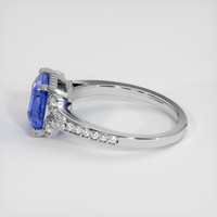 3.66 Ct. Blue Sapphire Ring, 10K White Gold 4