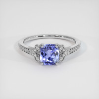 1.20 Ct. Bluish Purple Sapphire Ring, 10K White Gold 1