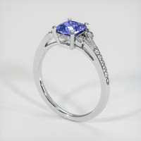 1.20 Ct. Bluish Purple Sapphire Ring, 10K White Gold 2