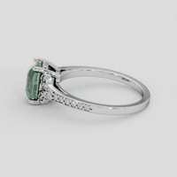 3.20 Ct. Green Sapphire Ring, 10K White Gold 4