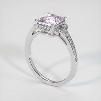 3.02 Ct. Pink Sapphire Ring, 14K White Gold 2