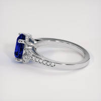 5.93 Ct. Blue Sapphire Ring, 14K White Gold 4