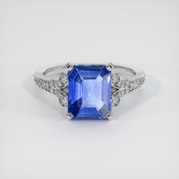 3.04 Ct. Sapphire Ring, 14K White Gold 1