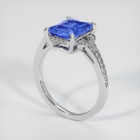 3.04 Ct. Sapphire Ring, 14K White Gold 2