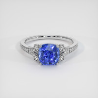 3.09 Ct. Sapphire Ring, 14K White Gold 1