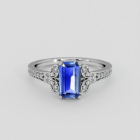 1.57 Ct. Bi Color / Parti Sapphire Ring, 14K White Gold 1