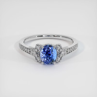 2.01 Ct. Sapphire Ring, 14K White Gold 1