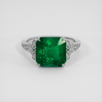 3.02 Ct. Emerald Ring, 18K White Gold 1
