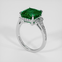 3.02 Ct. Emerald Ring, 18K White Gold 2