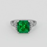 2.81 Ct. Emerald Ring, 18K White Gold 1