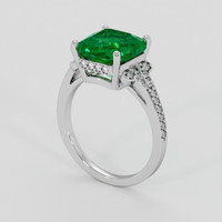 2.81 Ct. Emerald Ring, 18K White Gold 2