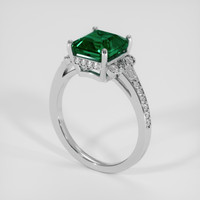 2.42 Ct. Emerald Ring, 18K White Gold 2
