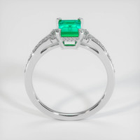 0.93 Ct. Emerald Ring, 18K White Gold 3