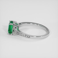 1.14 Ct. Emerald Ring, 18K White Gold 4