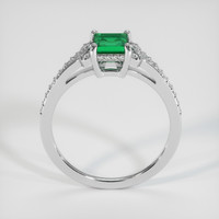 0.66 Ct. Emerald Ring, 18K White Gold 3