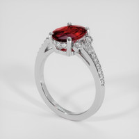 2.01 Ct. Ruby Ring, 18K White Gold 2