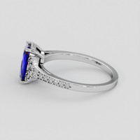 1.85 Ct. Blue Sapphire Ring, 18K White Gold 4