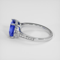 4.04 Ct. Blue Sapphire Ring, 18K White Gold 4