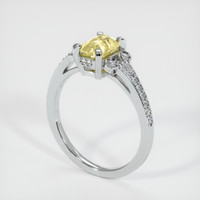 1.59 Ct. Yellow Sapphire Ring, 18K White Gold 2