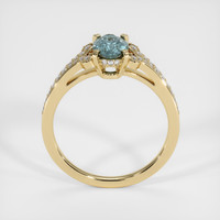 0.90 Ct. Greenish Blue Sapphire Ring, 10K Yellow Gold 3