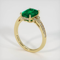 2.28 Ct. Emerald Ring, 18K Yellow Gold 2