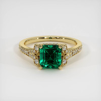 1.93 Ct. Emerald Ring, 18K Yellow Gold 1