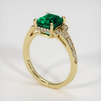 1.93 Ct. Emerald Ring, 18K Yellow Gold 2