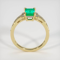 0.93 Ct. Emerald Ring, 18K Yellow Gold 3