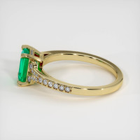 0.93 Ct. Emerald Ring, 18K Yellow Gold 4