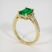 1.78 Ct. Emerald Ring, 18K Yellow Gold 2