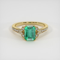 1.83 Ct. Emerald Ring, 18K Yellow Gold 1