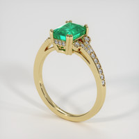 1.83 Ct. Emerald Ring, 18K Yellow Gold 2