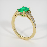 1.04 Ct. Emerald Ring, 18K Yellow Gold 2