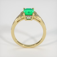 1.04 Ct. Emerald Ring, 18K Yellow Gold 3