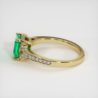 1.04 Ct. Emerald Ring, 18K Yellow Gold 4