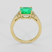 2.09 Ct. Emerald Ring, 18K Yellow Gold 3