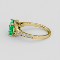 2.09 Ct. Emerald Ring, 18K Yellow Gold 4