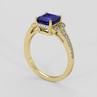 2.32 Ct. Blue Sapphire Ring, 18K Yellow Gold 2